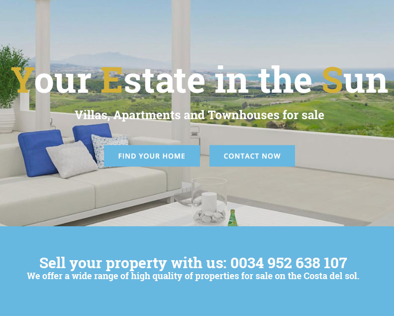 your estate in the sun real estate website wiidoo media marbella wordpress resales online