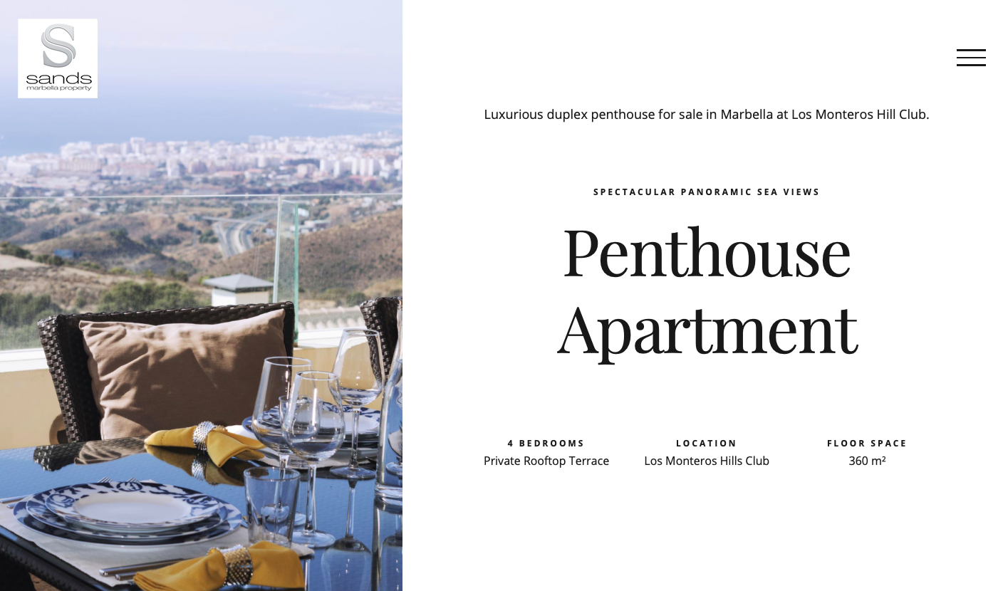 penthouse landing page designed by wiidoo media