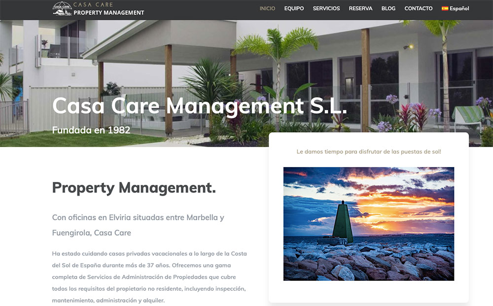 website design marbella property care website property maintenance website designers marbella wordpress specialists property website designers