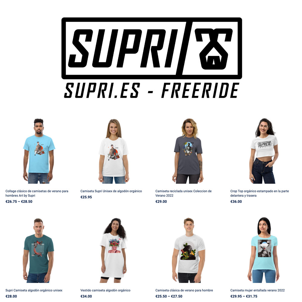 Supri clothing Marbella style t-shirt design made with exclusive collage art design and supri logo Supri clothing Marbella style t-shirt design made with exclusive collage art design and supri logo