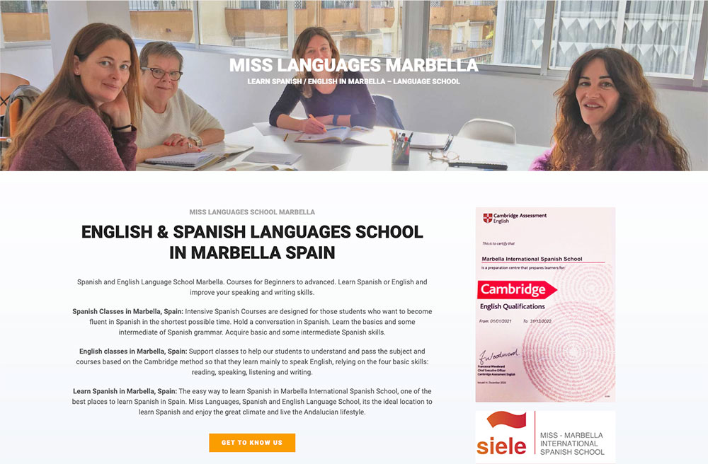 wordpress website design for miss languages marbella language school wordpress website design for miss languages marbella language school