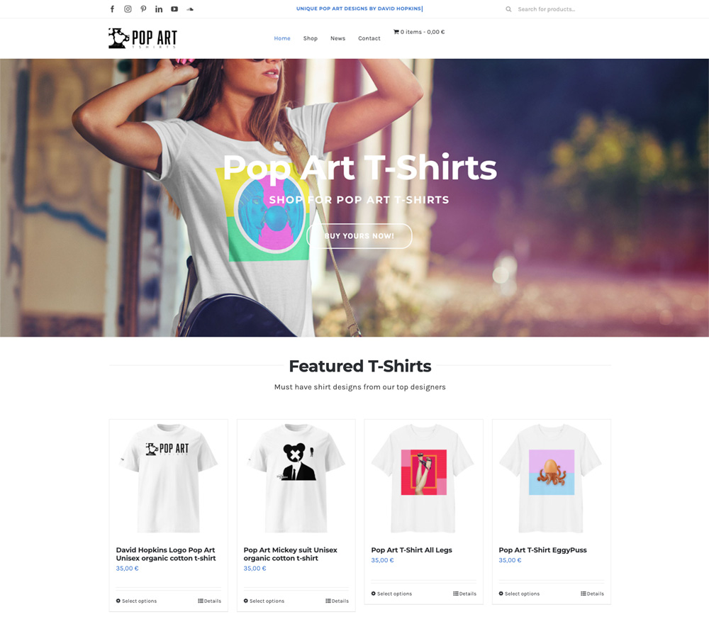 pop art tee shirt design marbella david Hopkins pop artist pop art tee shirt design marbella david Hopkins pop artist