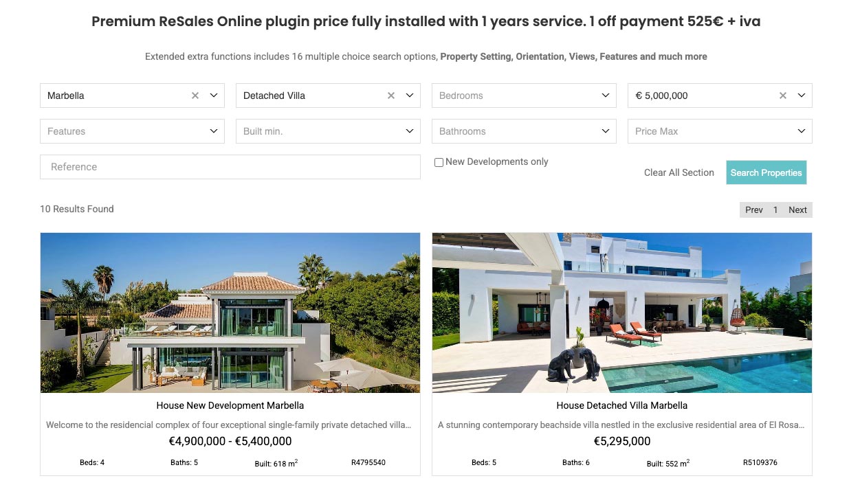 ReSales Online WordPress Plugin Sync Reale Estate website design Marbella ReSales Online WordPress Plugin Sync Reale Estate website design Marbella
